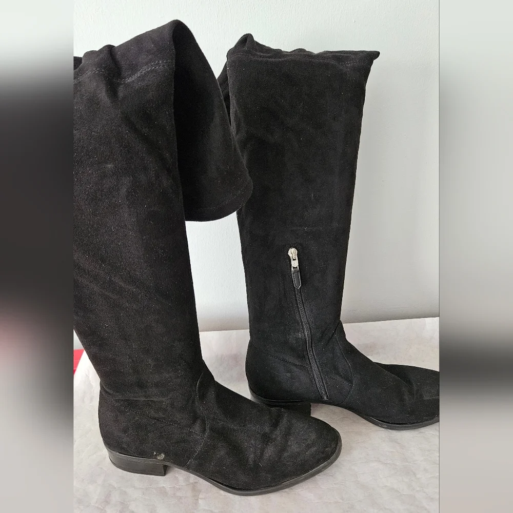 Sam Edelman Paloma Black Faux Suede Over-the-Knee Boots